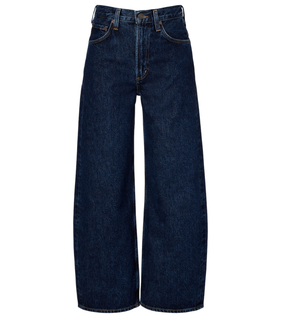 Agolde Low Curve cropped mid-rise barrel-leg jeans