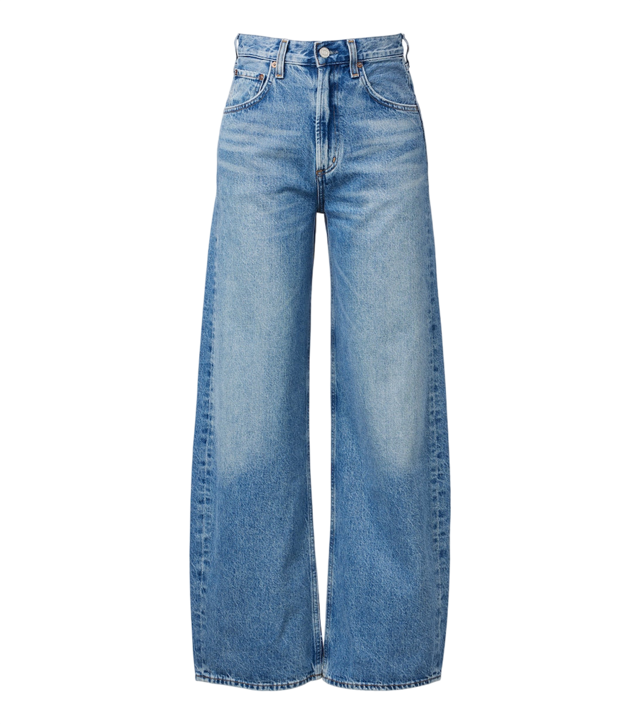 Jeans anchos de tiro bajo deslavados de Agolde