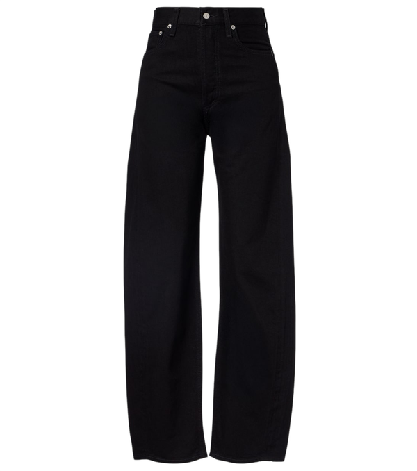 Agolde Luna Pieced mid-rise barrel-leg jeans