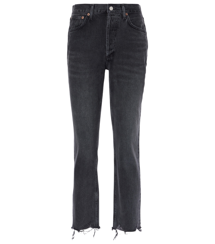 Agolde Riley high-rise cropped straight jeans