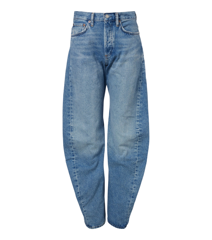 Agolde Jeans dal taglio barrel effetto slavato a spirale