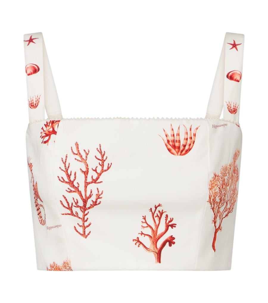 Haut court en coton imprimé Cacao Agua by Agua Bendita