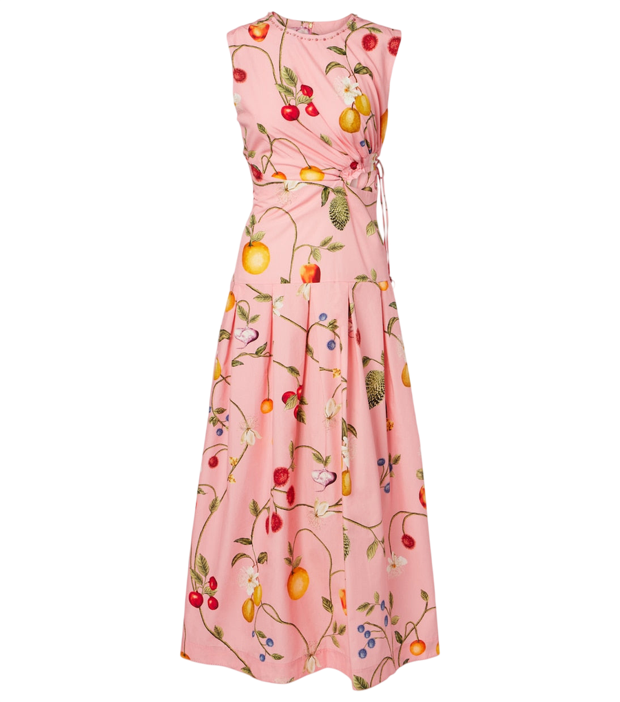 Robe midi imprimée en coton Otoño d’Agua by Agua Bendita