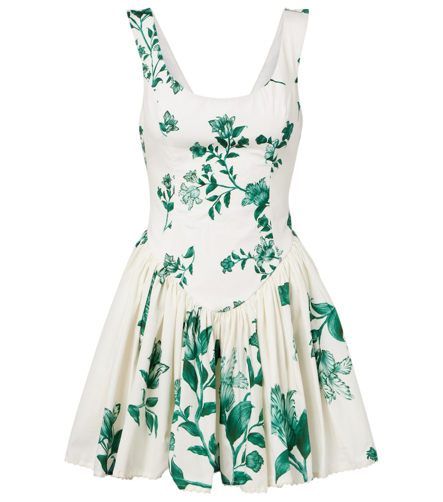 Mini-robe en coton à fleurs Pluma d’Agua by Agua Bendita