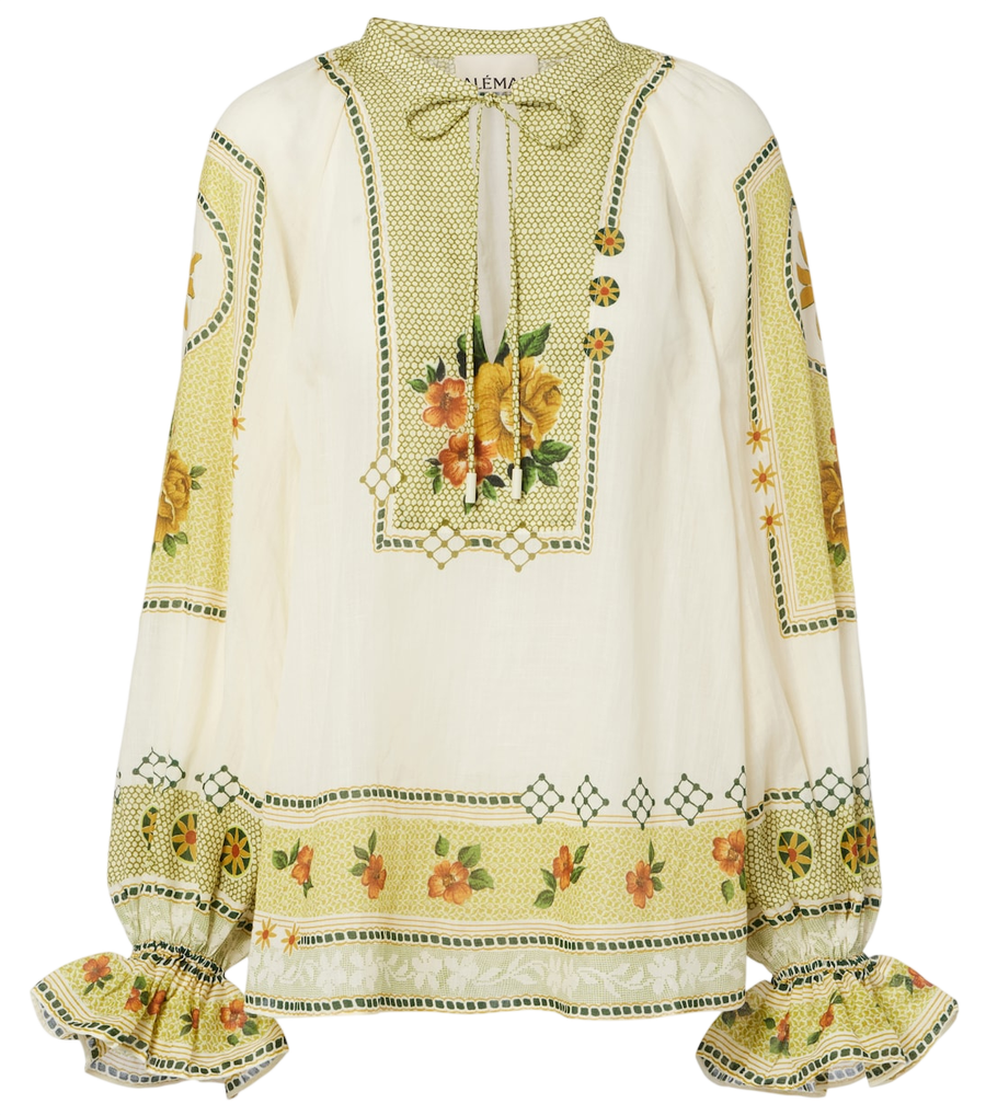 Alémais Dixie printed ramie blouse