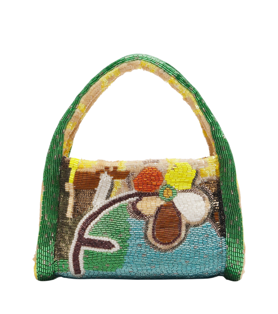 Alémais Limelight beaded top-handle bag