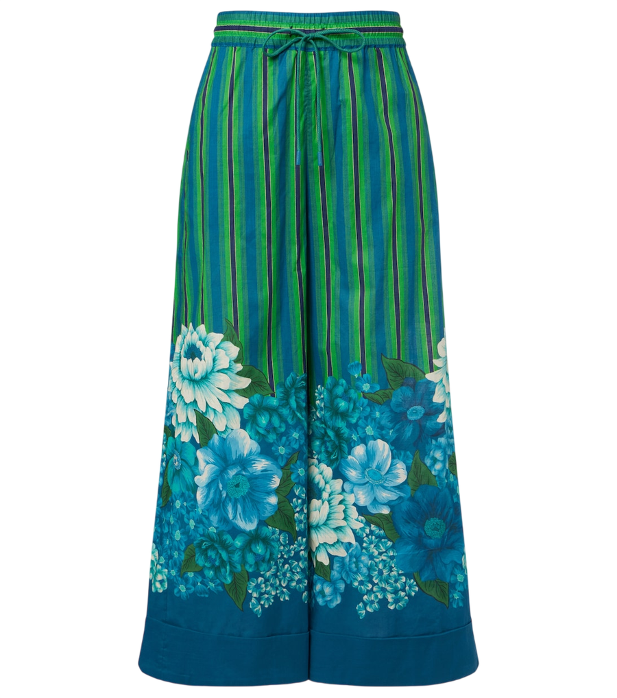 Alémais Margo printed cotton wide-leg pants