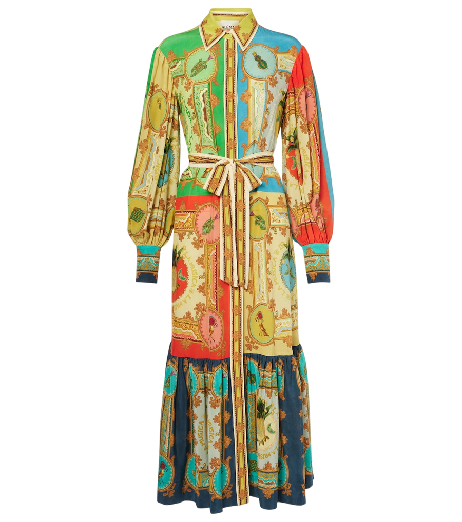Alémais Monte printed linen shirt dress