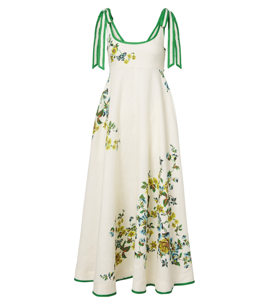 Alémais Phyllis floral linen maxi dress