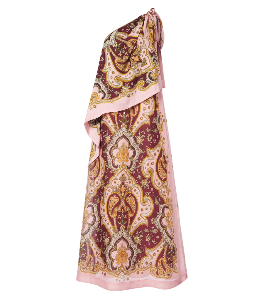 Alémais Porter printed one-shoulder maxi dress