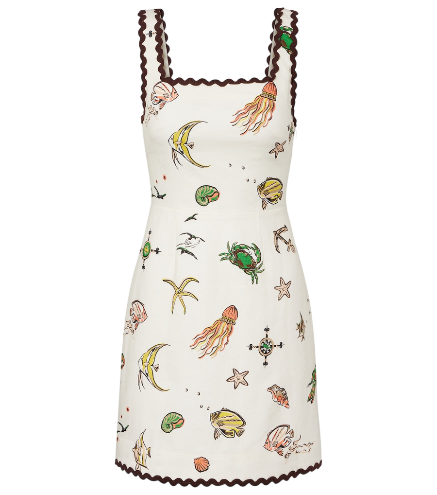 Mini-robe en coton imprimé Alémais
