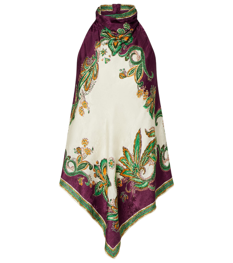 Top con cuello halter y estampado floral Ruthie de Alémais