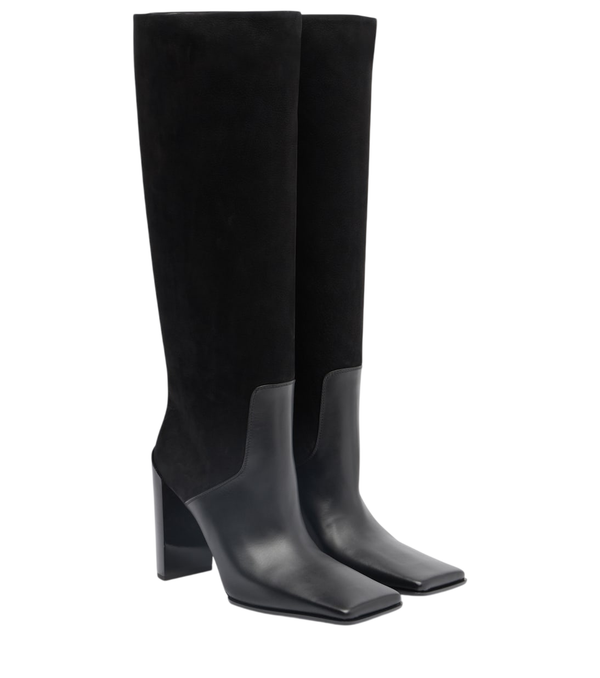 Alaïa 90 leather and suede knee-high boots