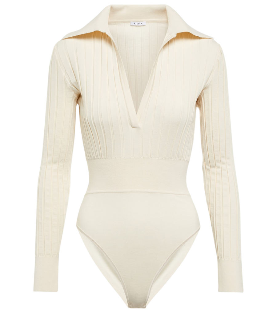 Body en mélange de laine Alaïa Ambra
