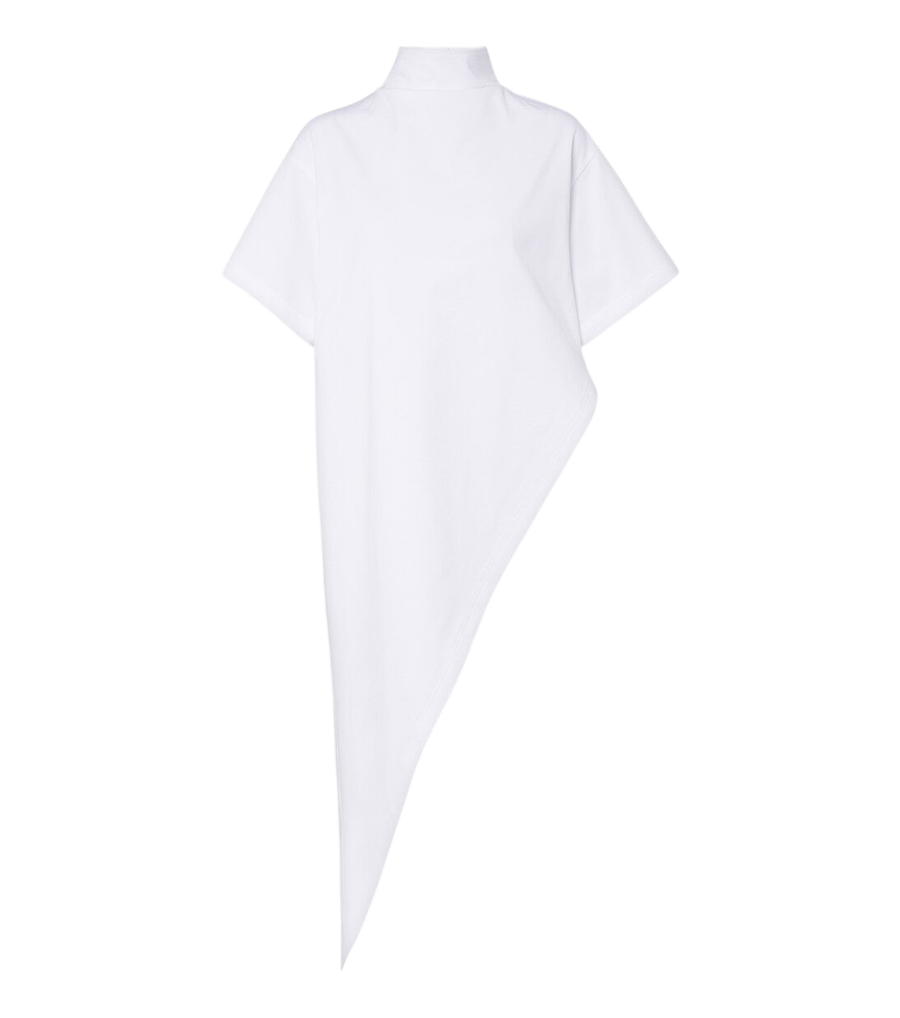 T-shirt asymétrique en jersey de coton Alaïa
