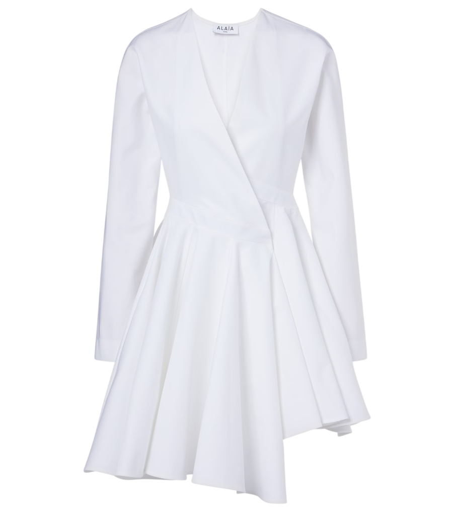 Alaïa Asymmetric cotton minidress