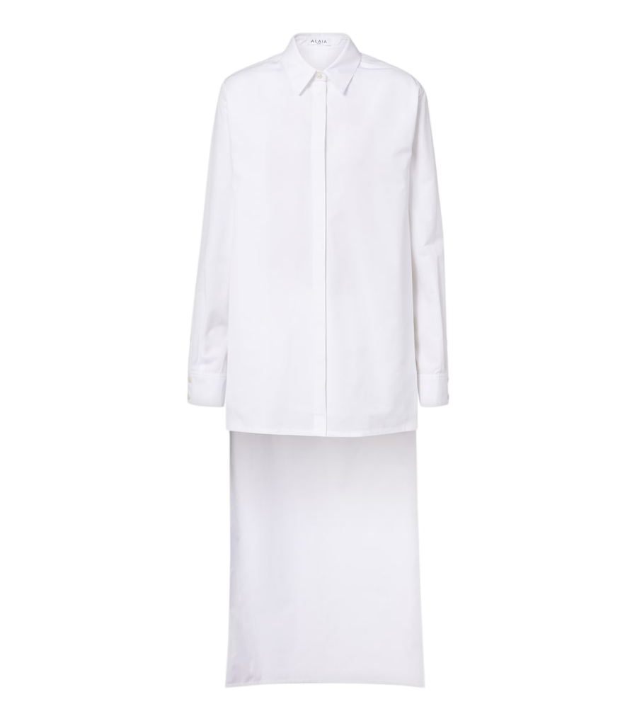Alaïa Asymmetric cotton poplin shirt