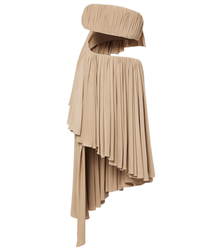 Alaïa Asymmetric jersey bustier dress