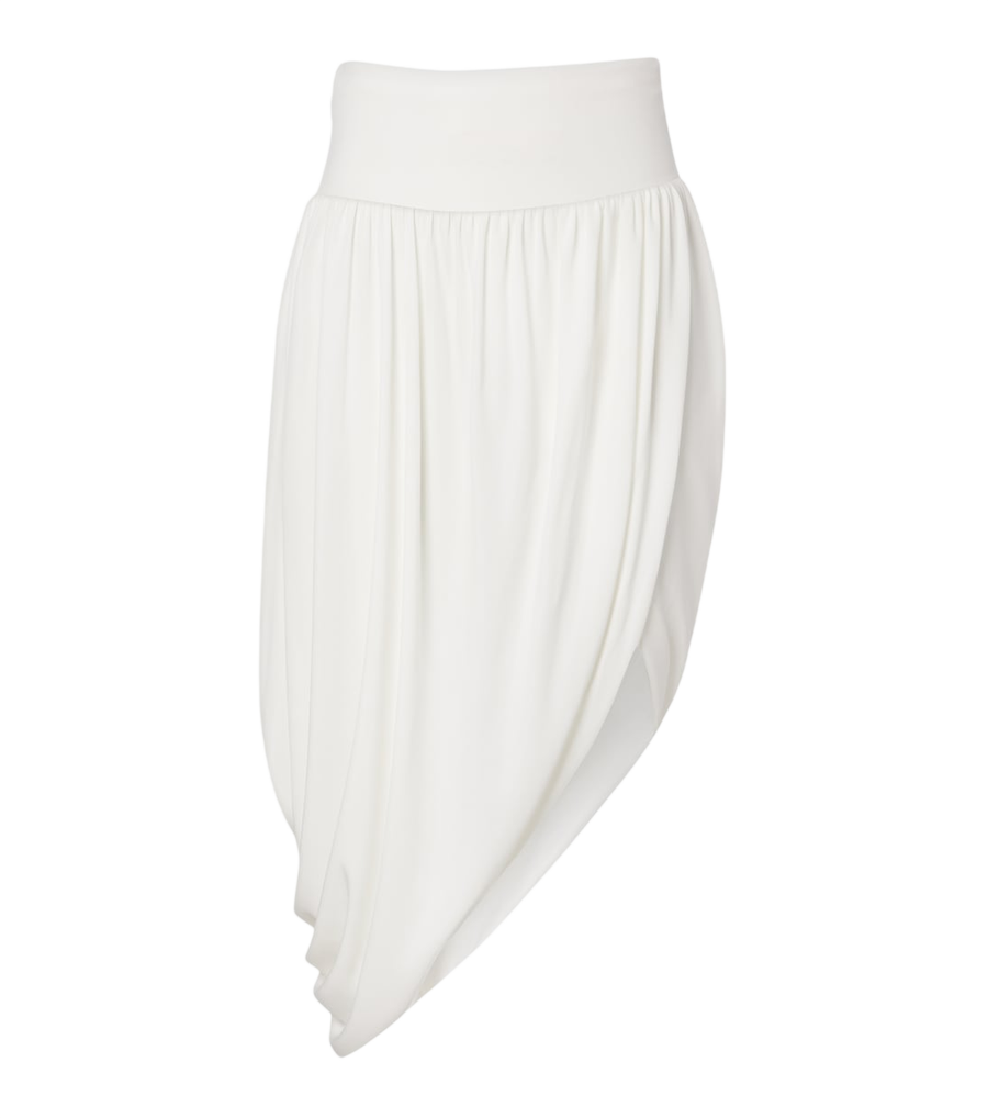 Jupe midi asymétrique en jersey Alaïa