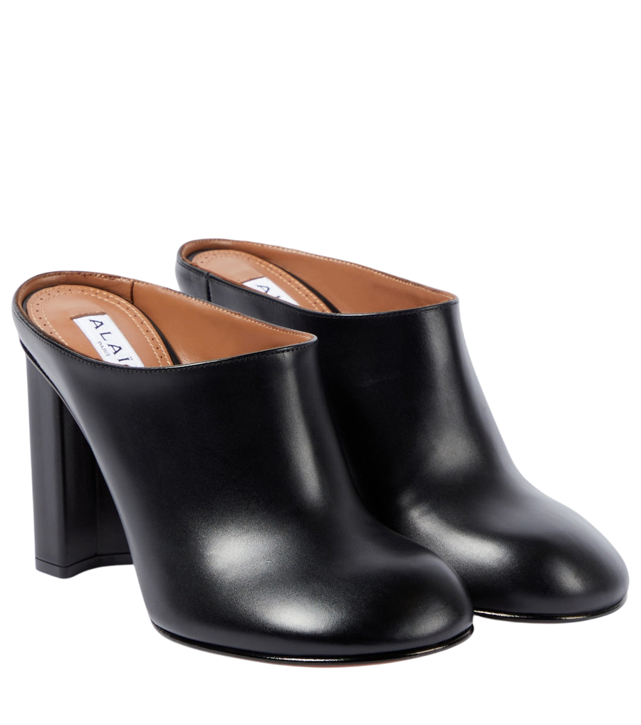 Alaïa Mules in pelle Babylone