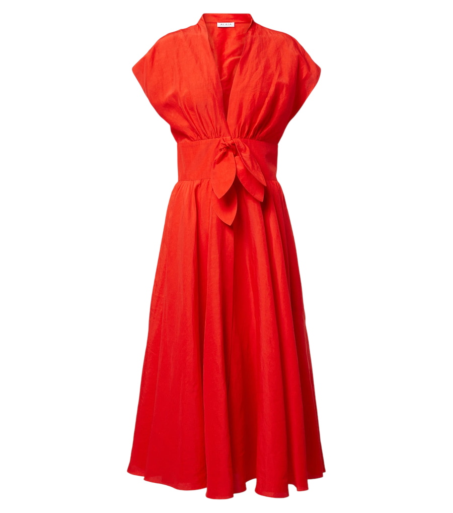 Vestido midi Alaïa con cinturón