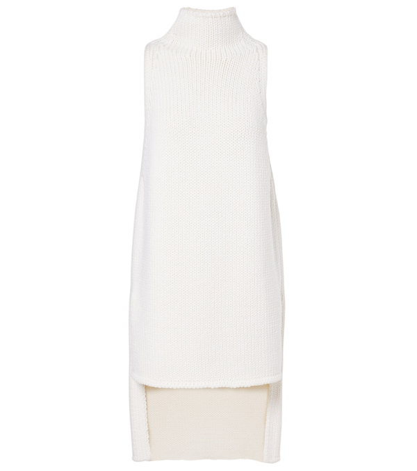 Alaïa Caped wool turtleneck top