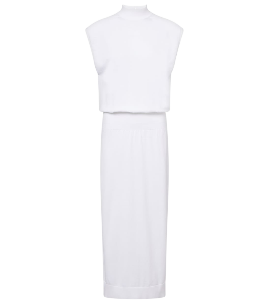 Robe midi colonne en coton Alaïa