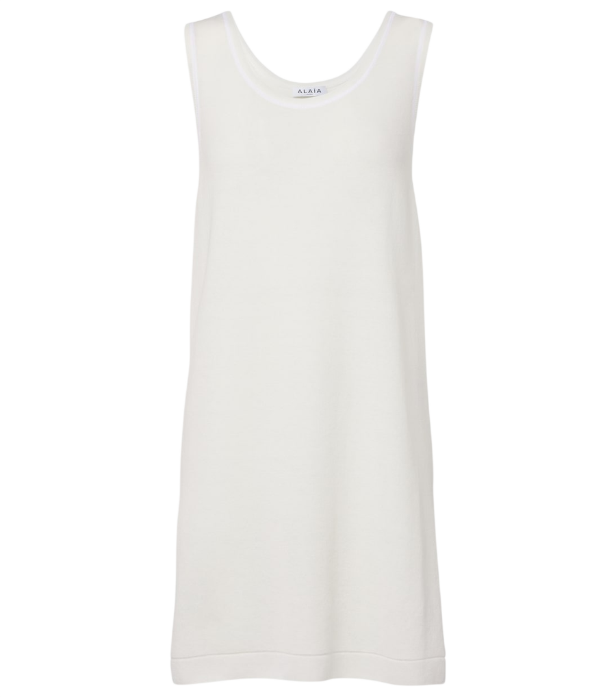 Alaïa Cotton and wool-blend tunic