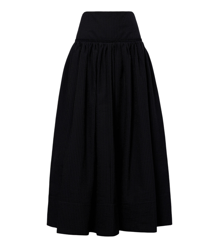 Alaïa Saia maxi em mistura de algodão