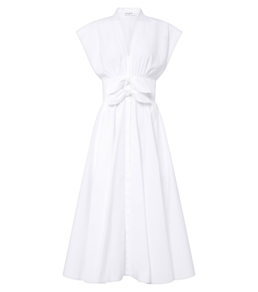 Alaïa Cotton poplin midi dress