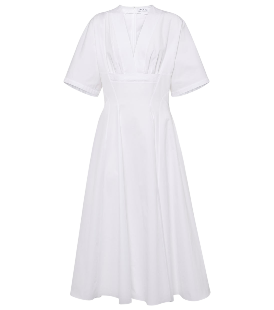Alaïa Cotton poplin midi dress
