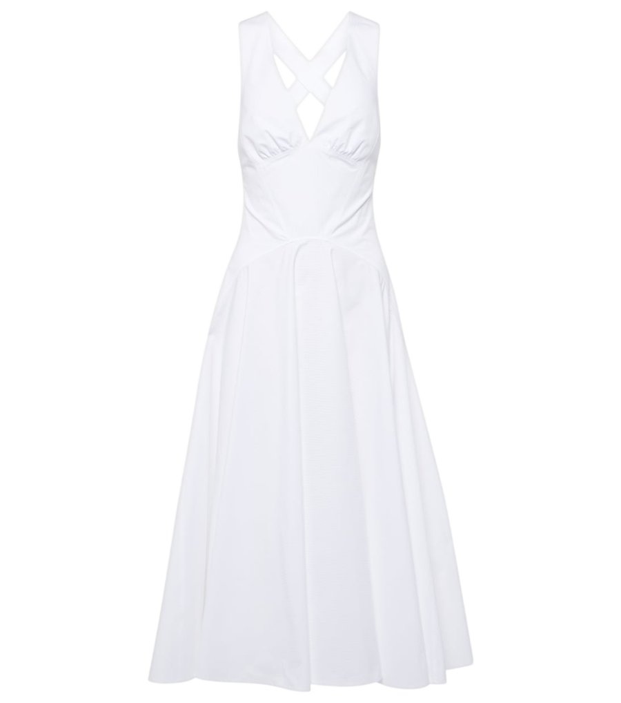 Robe midi Alaïa en popeline de coton