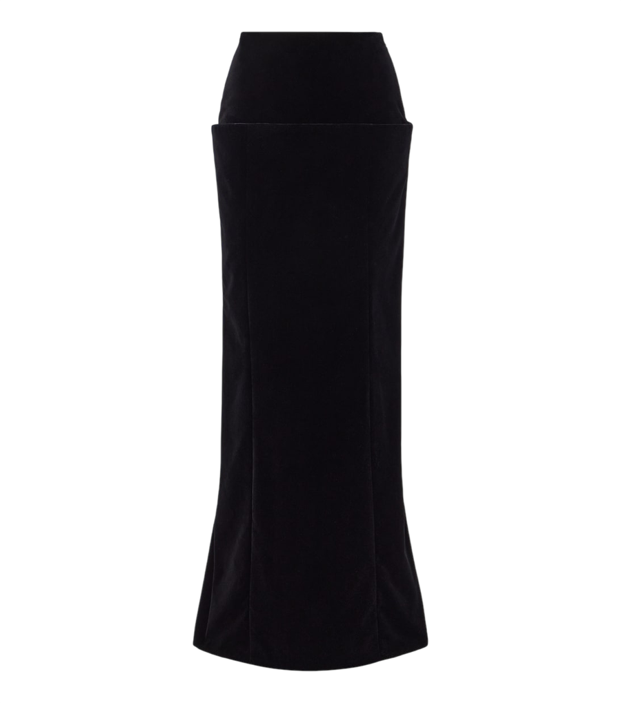 Alaïa Cotton velvet maxi skirt