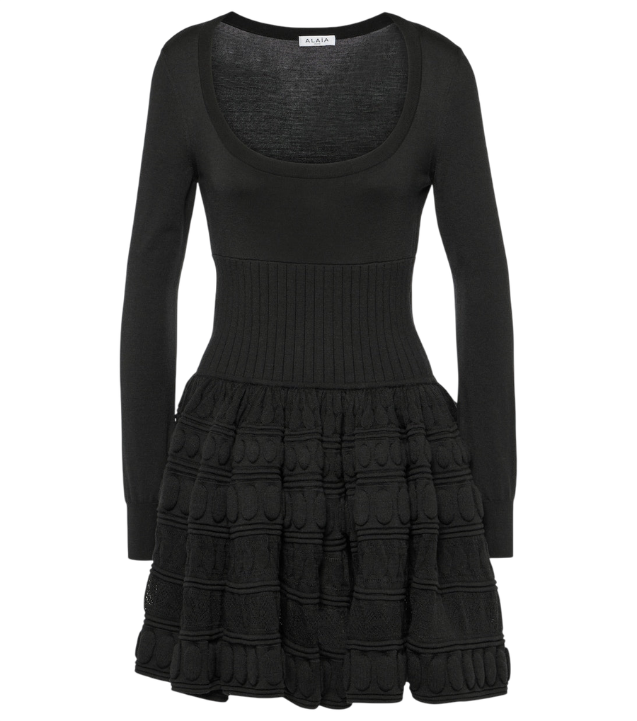 Alaïa Crinoline wool-blend minidress
