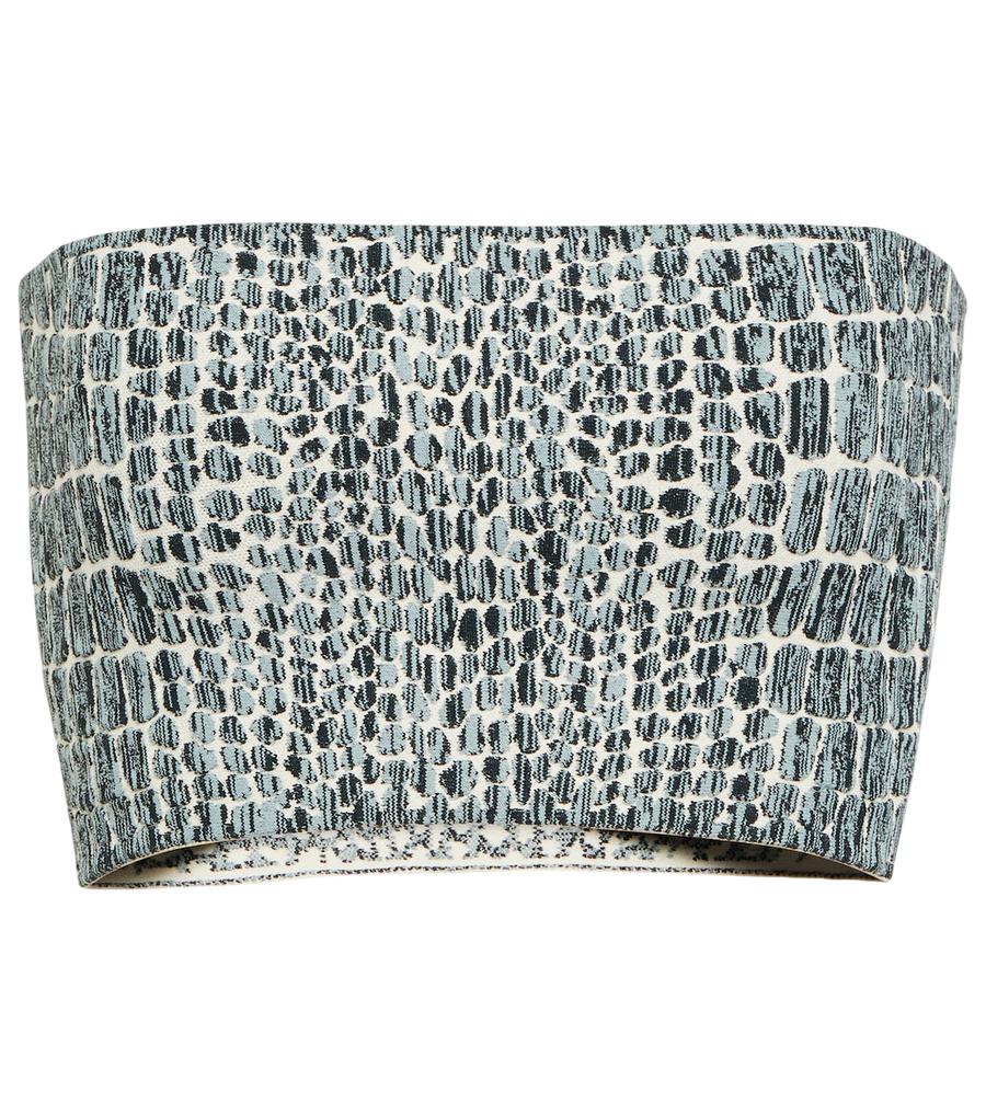 Top bandeau con efecto cocodrilo de Alaïa