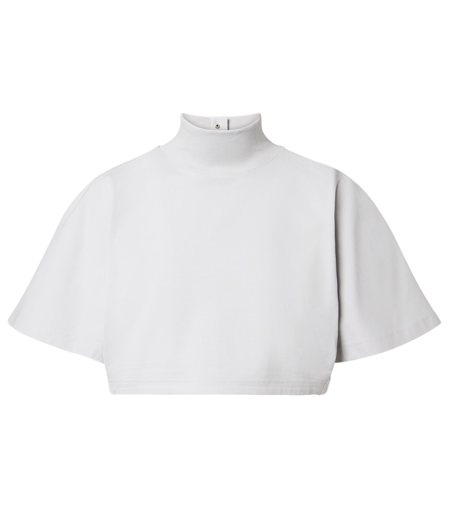 T-shirt court en jersey de coton Alaïa