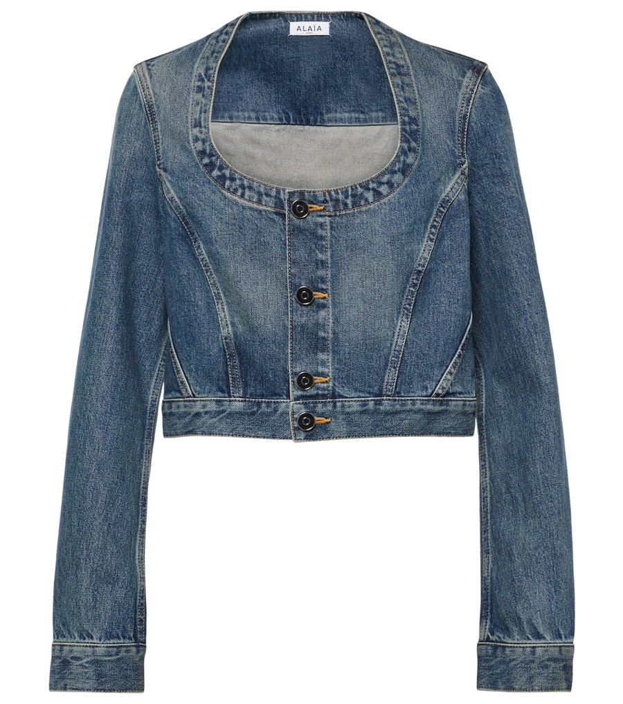 Alaïa Cropped denim jacket