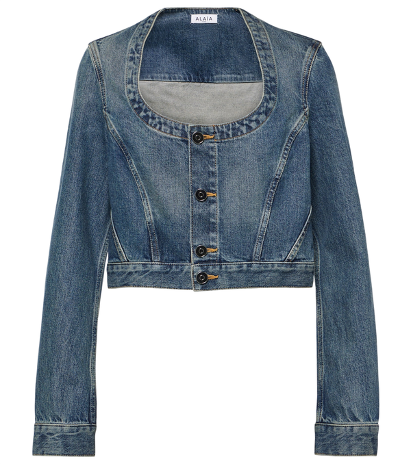 Alaïa Cropped denim jacket