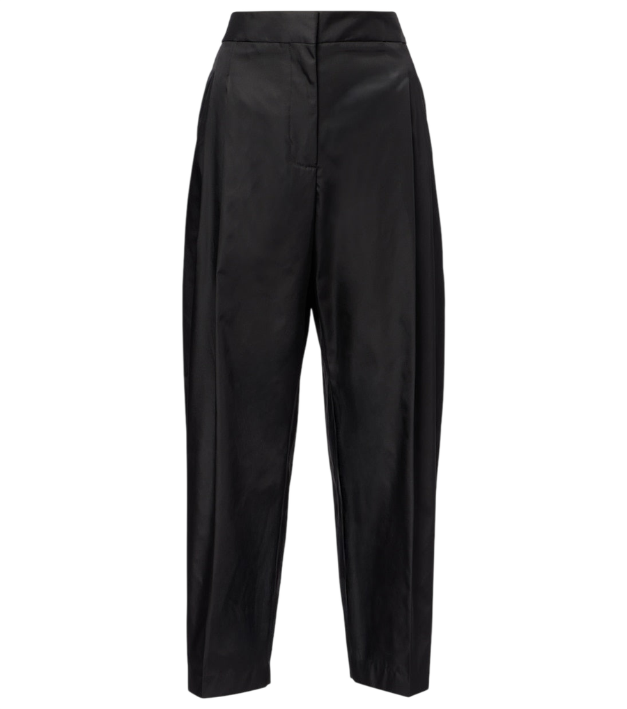 Alaïa Cropped high-rise satin tapered pants