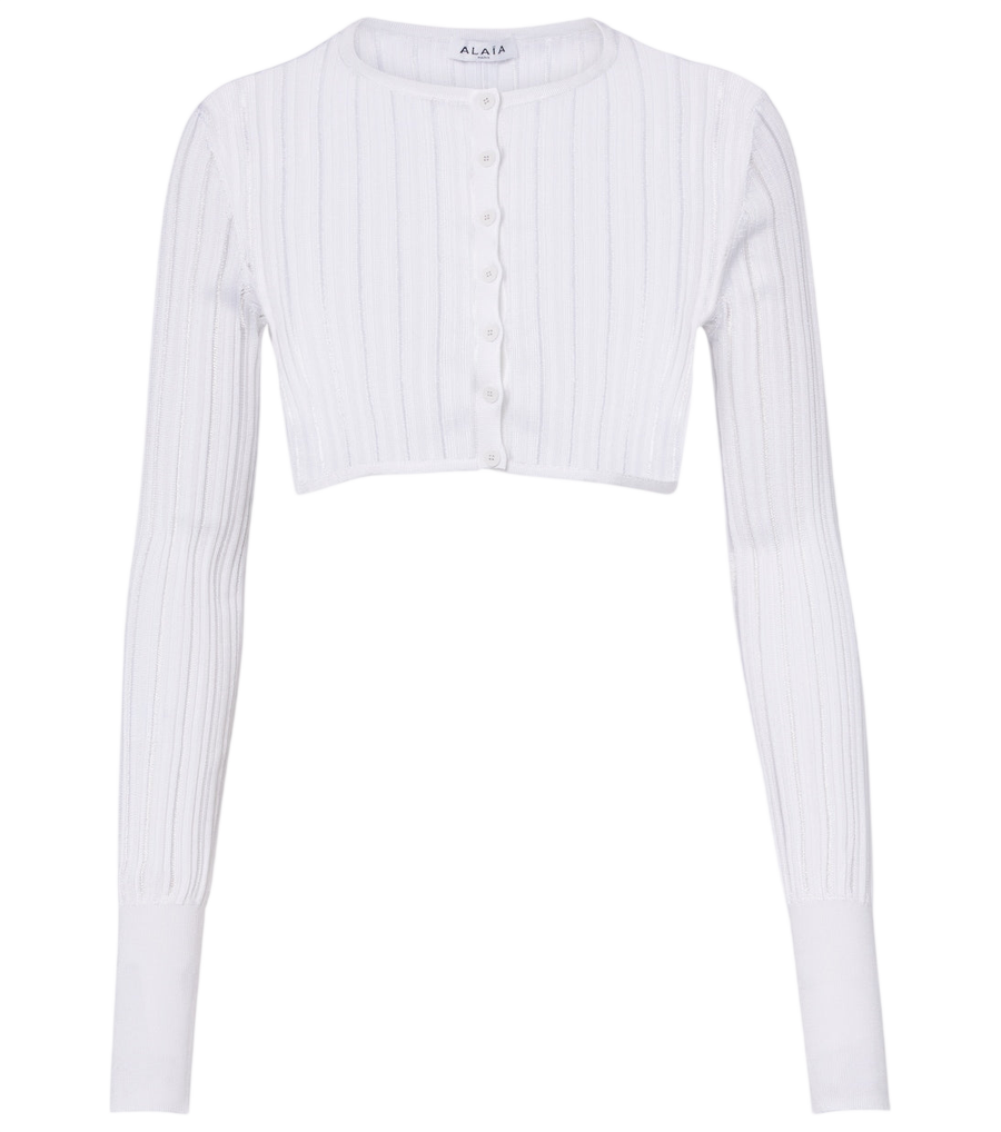 Alaïa Cropped knitted cardigan