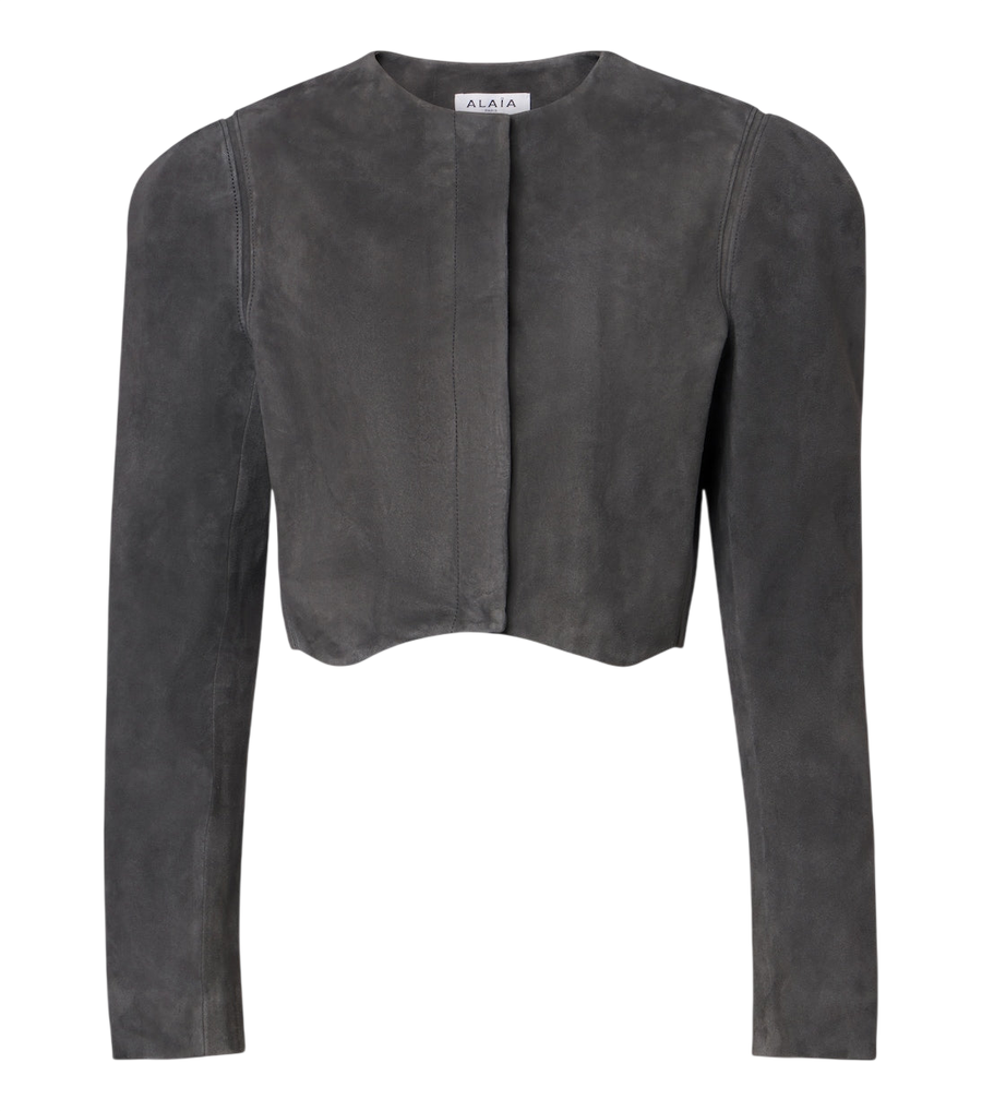 Alaïa Cropped suede jacket