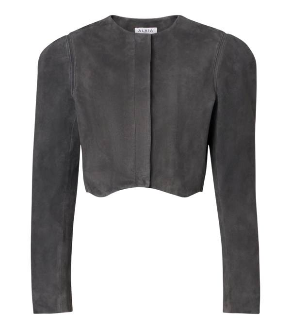 Alaïa Cropped suede jacket