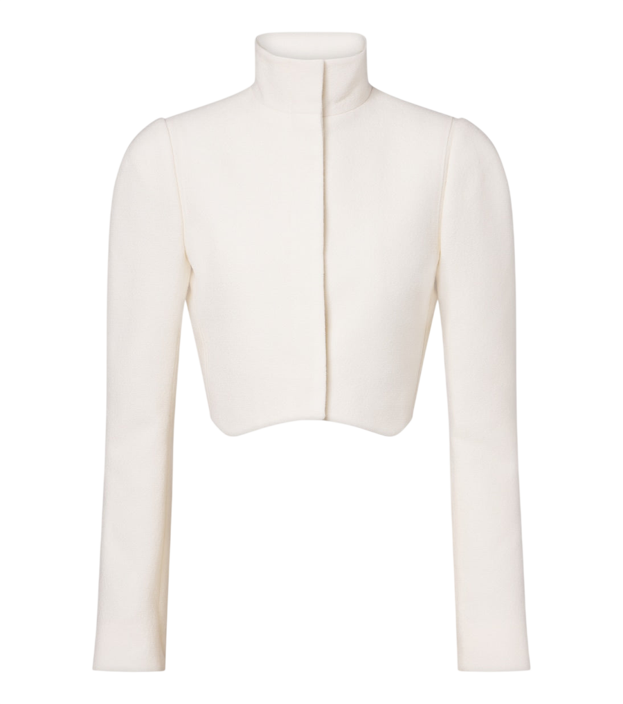 Alaïa Cropped wool crêpe jacket