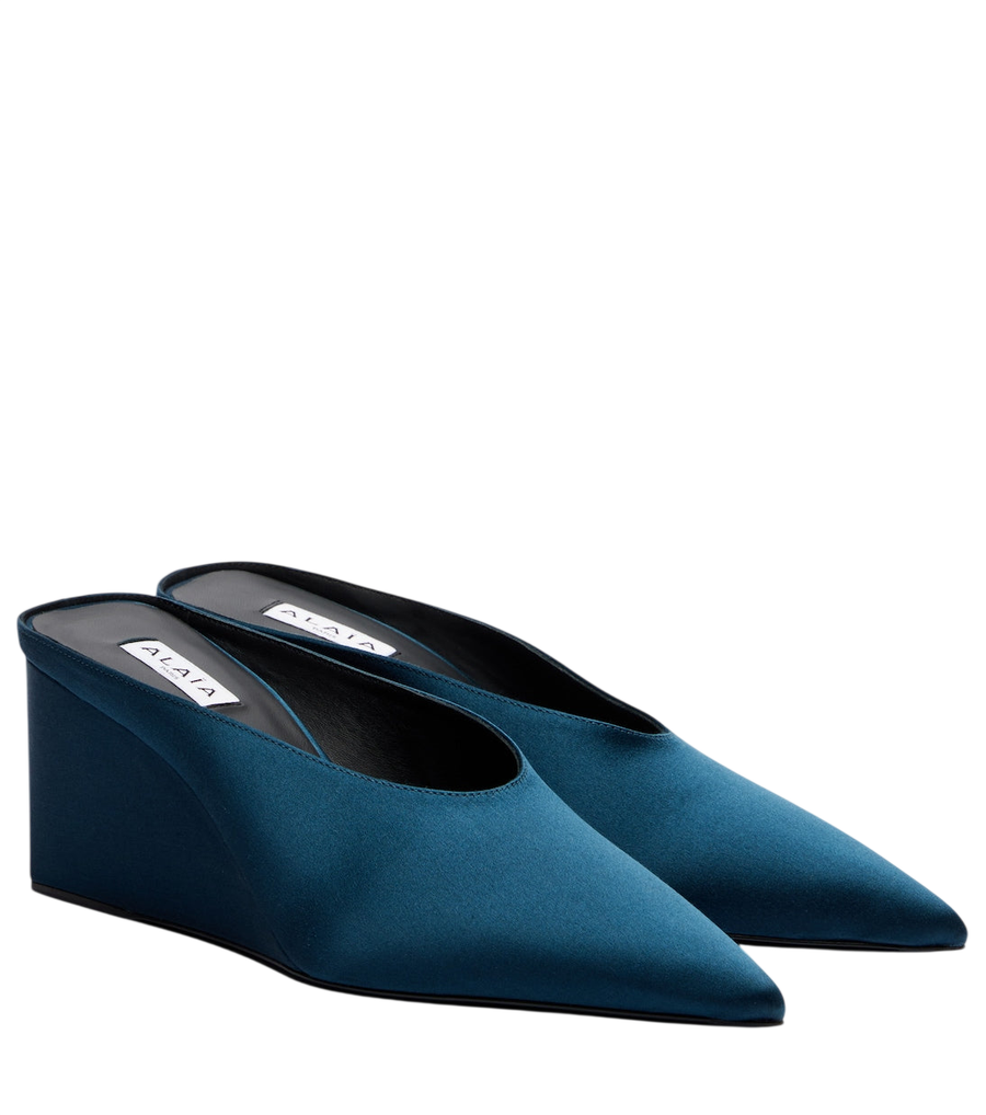 Alaïa Mocassini con zeppa in raso a cubo