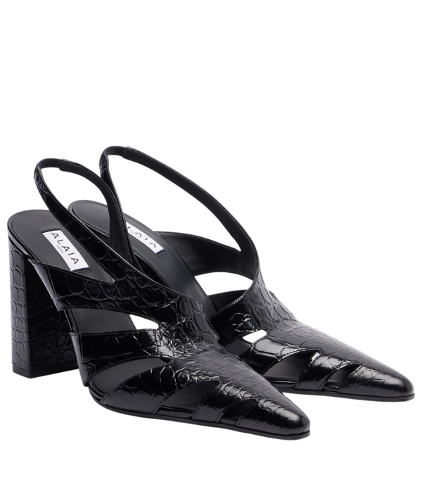 Alaïa Décolleté slingback in pelle con intagli
