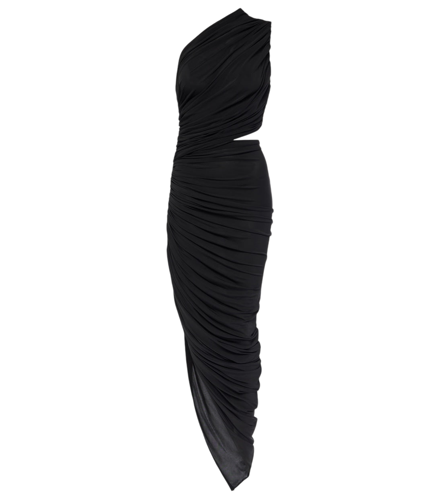 Robe midi Alaïa en jersey froncé avec découpes