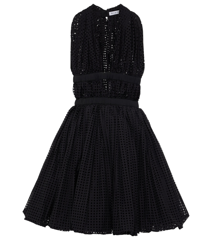 Alaïa Deesse cotton-blend minidress