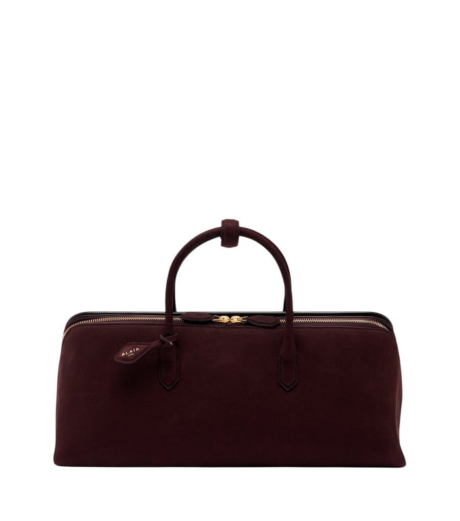 Alaïa Delta Medium suede top-handle bag