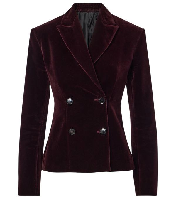Alaïa Double-breasted cotton velvet jacket