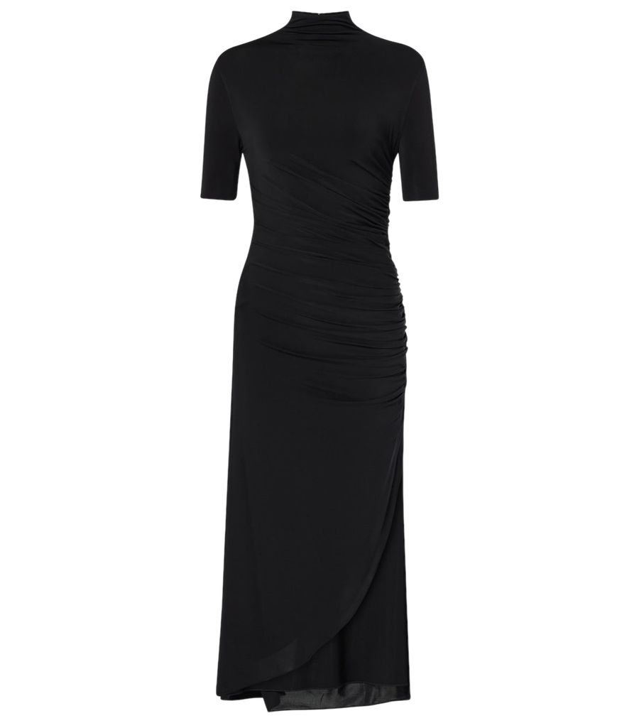 Alaïa Draped asymmetric midi dress